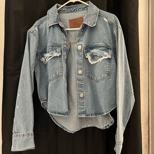 BBJ Los Angles distressed denim jacket